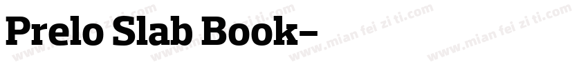 Prelo Slab Book字体转换